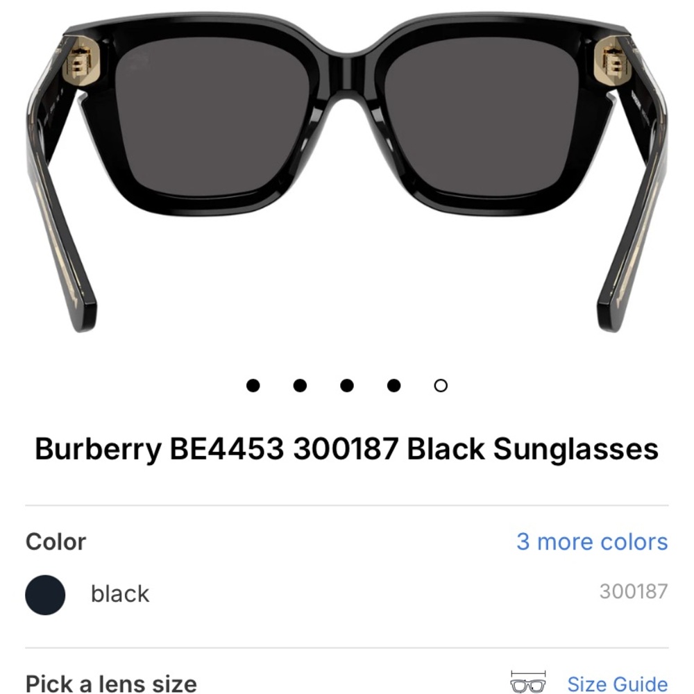 NEW, BURBERRY BLACK SQUARE SUNGLASSES! ABSOLUTELY GORGEOUS ! 🕶️🕶️🌻🌻 - Picture 14 of 15